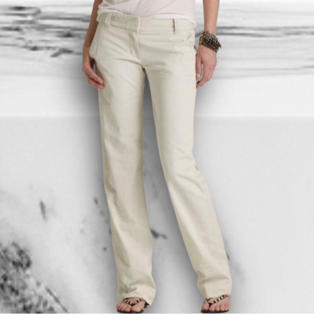 J Crew City Fit White Pants
